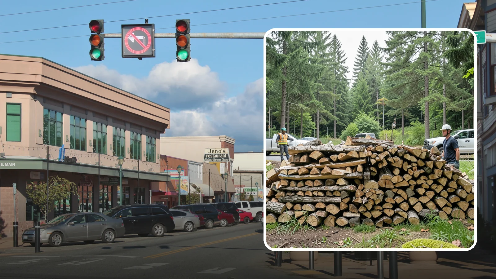 Firewood Debris Cleanup in Monroe, Snohomish County, WA - We clear the scattered scraps, splinters, and leftover mess that pile up around a busy Pacific Northwest wood pile.