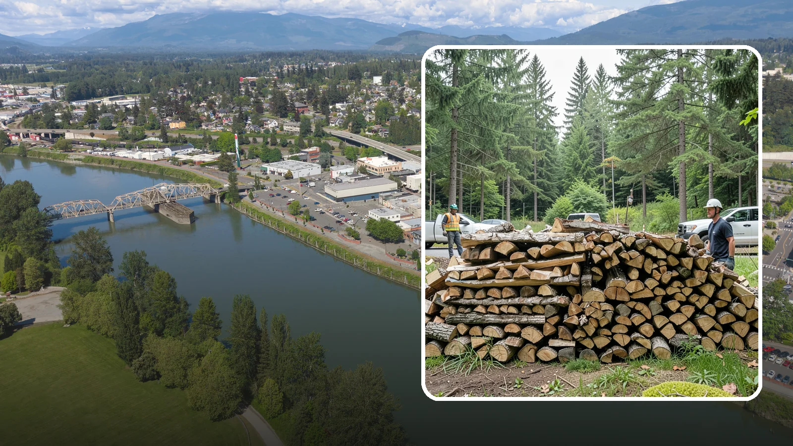 Firewood Debris Cleanup in Mount Vernon, Skagit County, WA - We clear the scattered scraps, splinters, and leftover mess that pile up around a busy Pacific Northwest wood pile.