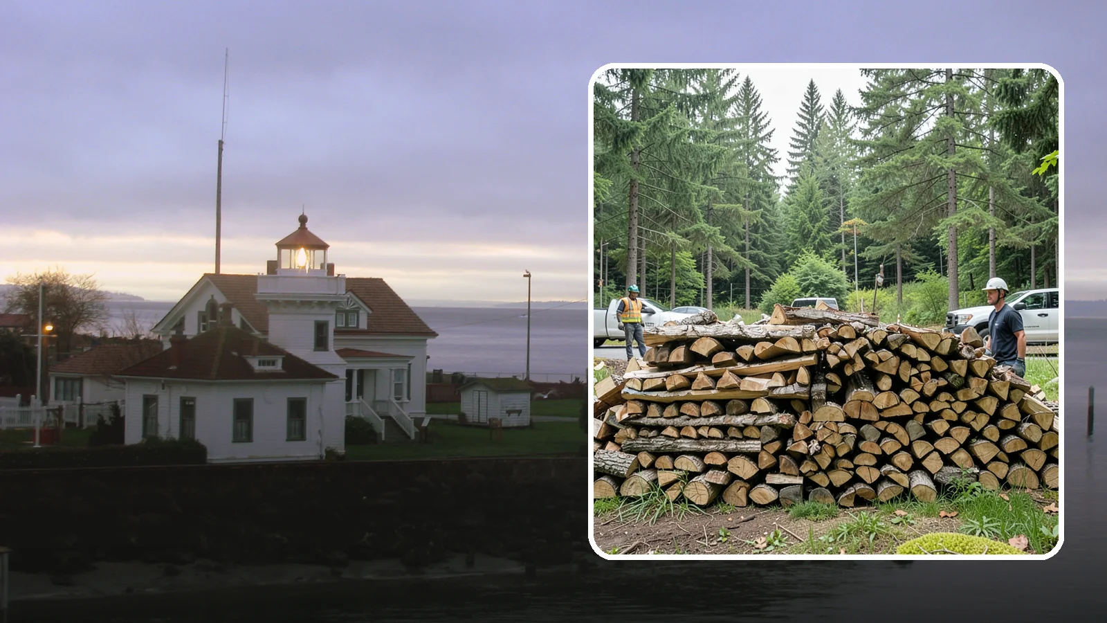 Firewood Debris Cleanup in Mukilteo, Snohomish County, WA - We clear the scattered scraps, splinters, and leftover mess that pile up around a busy Pacific Northwest wood pile.
