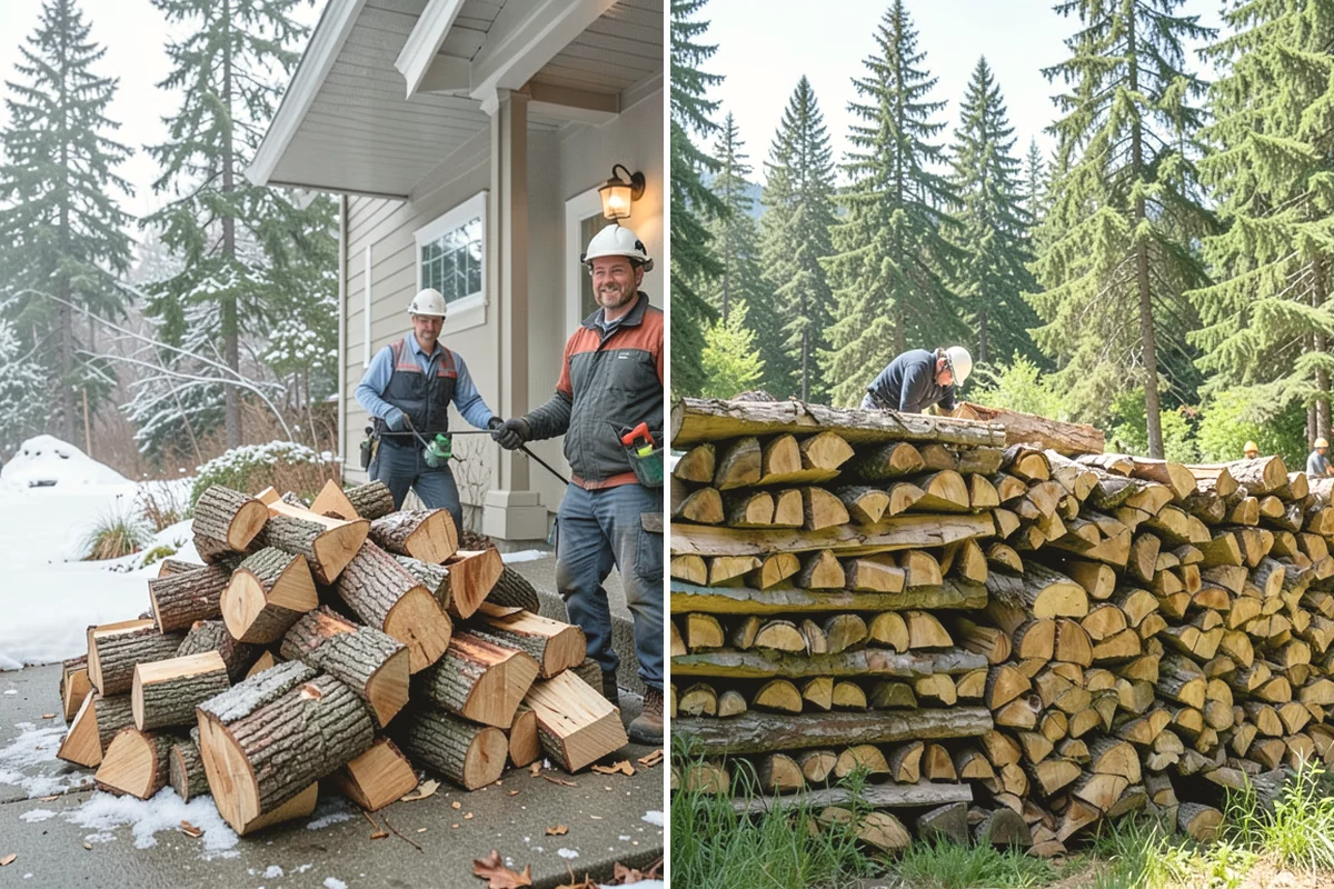 Firewood Debris Cleanup in Mukilteo, Snohomish County, WA - Walk the site and identify the material to remove