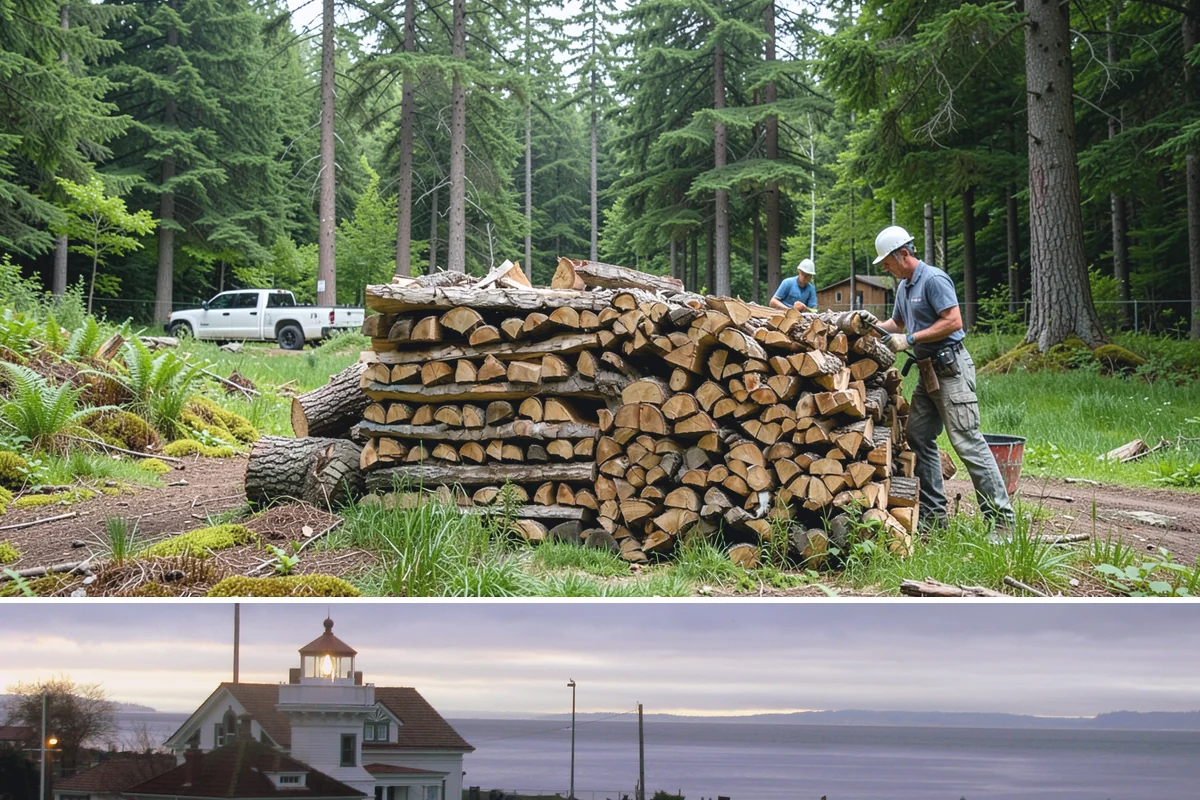 Firewood Debris Cleanup in Mukilteo, Snohomish County, WA - Late winter and early spring are ideal, once the heavy burning season winds down and the accumulated mess is at its peak.