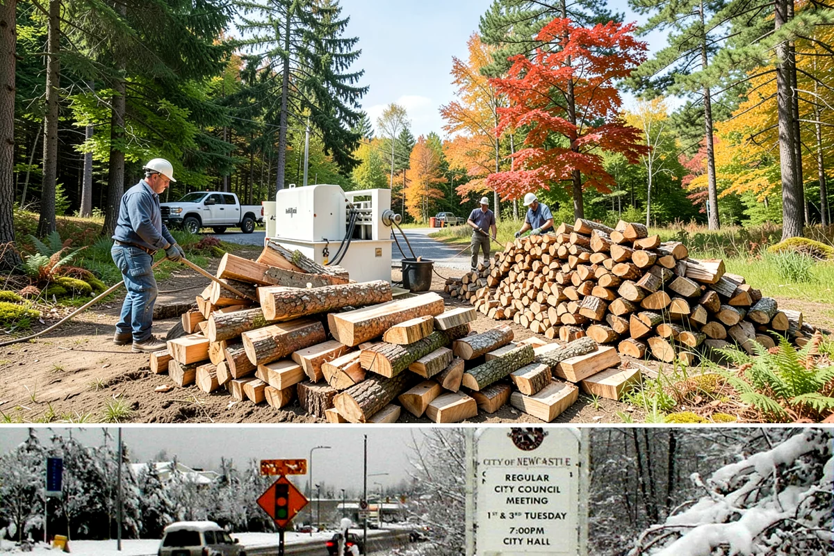 Firewood Debris Cleanup in Newcastle, King County, WA - Late winter and early spring are ideal, once the heavy burning season winds down and the accumulated mess is at its peak.