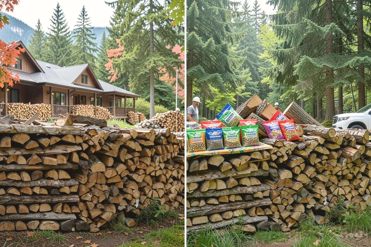 Firewood Debris Cleanup in Oak Harbor, Island County, WA - Walk the site and identify the material to remove