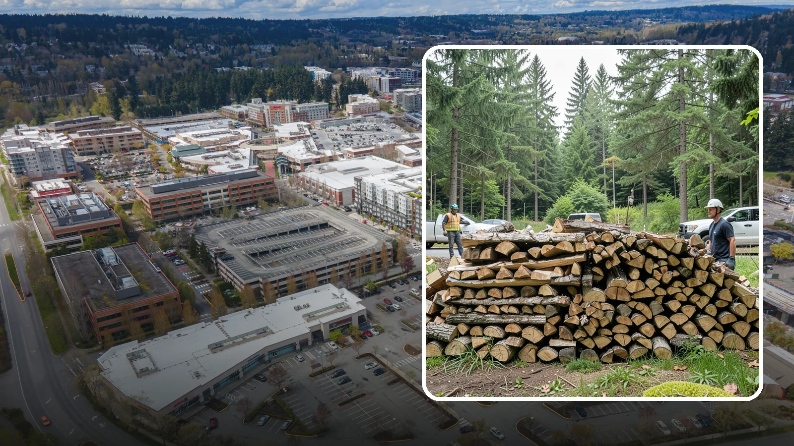 Firewood Debris Cleanup in Redmond, King County, WA - We clear the scattered scraps, splinters, and leftover mess that pile up around a busy Pacific Northwest wood pile.