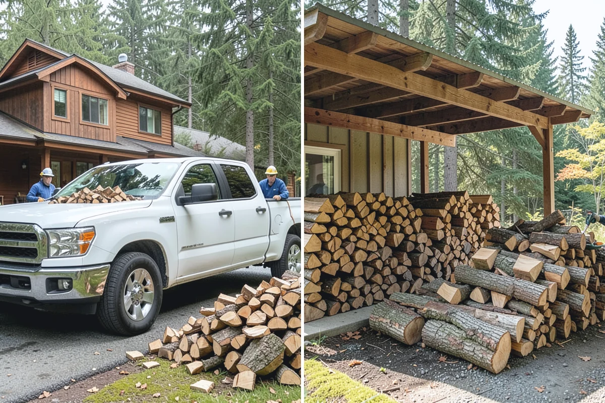 Firewood Debris Cleanup in Renton, King County, WA - Walk the site and identify the material to remove