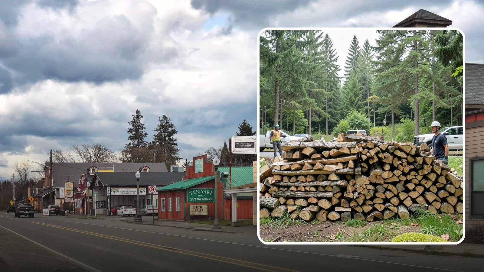 Firewood Debris Cleanup in Roy, Pierce County, WA - We clear the scattered scraps, splinters, and leftover mess that pile up around a busy Pacific Northwest wood pile.