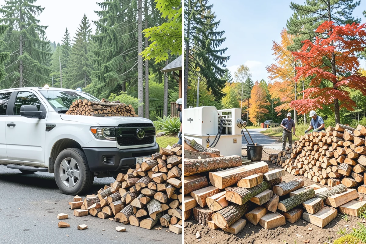 Firewood Debris Cleanup in Roy, Pierce County, WA - Walk the site and identify the material to remove