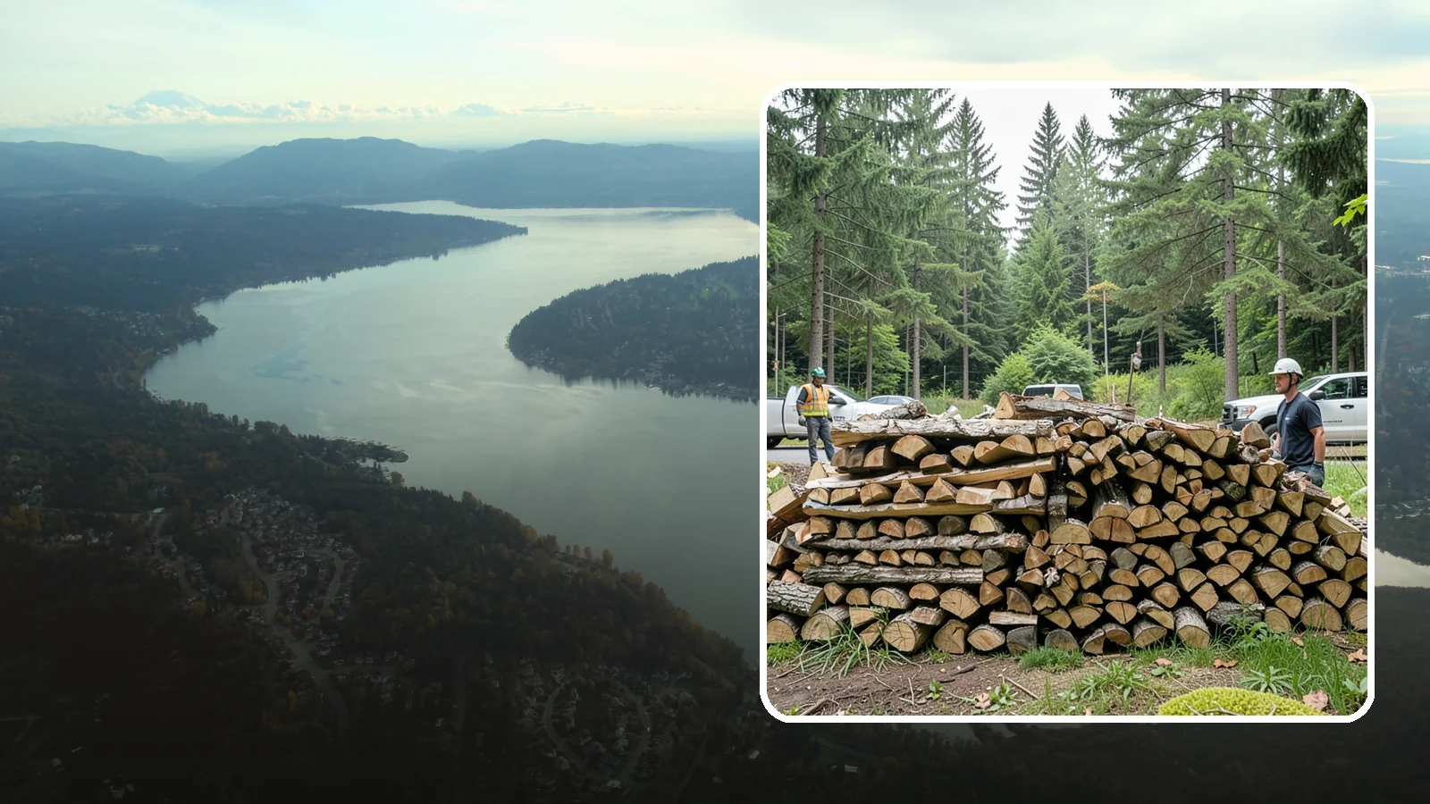 Firewood Debris Cleanup in Sammamish, King County, WA - We clear the scattered scraps, splinters, and leftover mess that pile up around a busy Pacific Northwest wood pile.