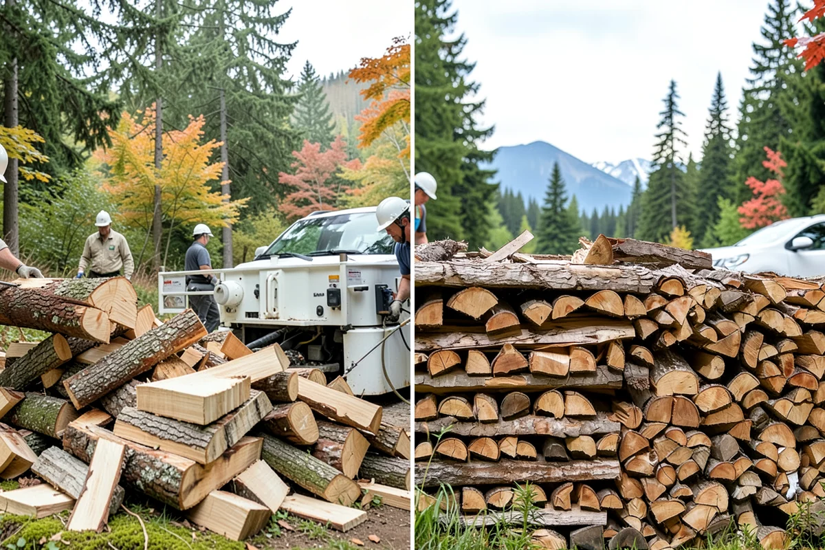 Firewood Debris Cleanup in SeaTac, WA - Walk the site and identify the material to remove