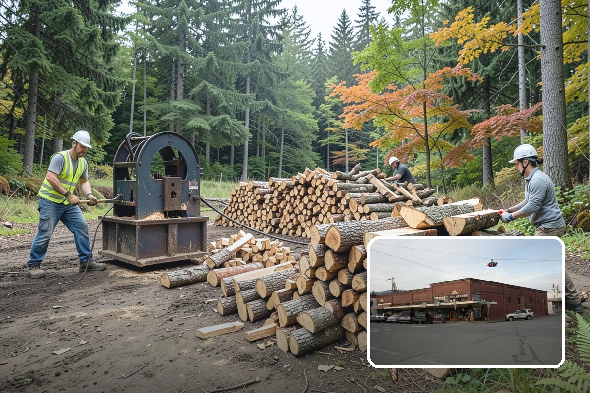 Firewood Debris Cleanup in Sedro-Woolley, Skagit County, WA - Removes trip hazards from wet, cluttered ground