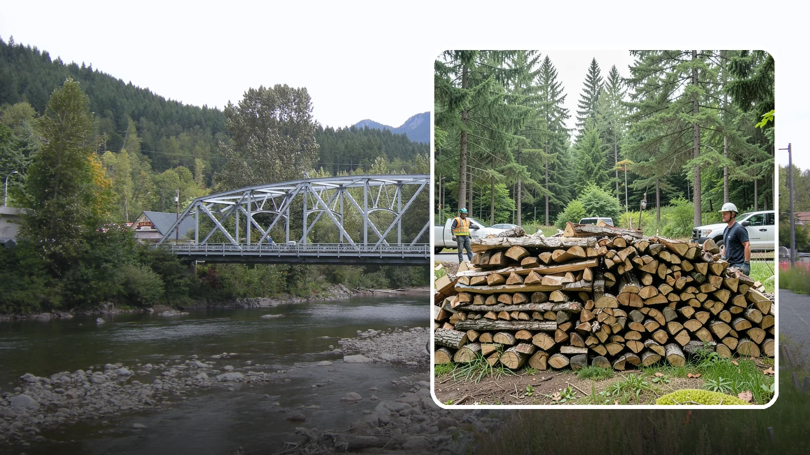 Firewood Debris Cleanup in Skykomish, King County, WA - We clear the scattered scraps, splinters, and leftover mess that pile up around a busy Pacific Northwest wood pile.