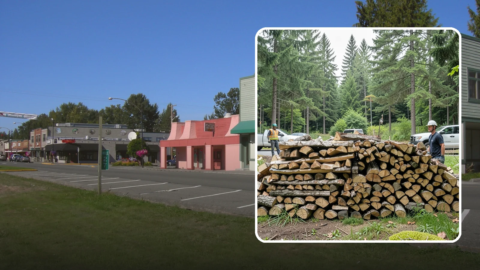 Firewood Debris Cleanup in Snoqualmie, King County, WA - We clear the scattered scraps, splinters, and leftover mess that pile up around a busy Pacific Northwest wood pile.
