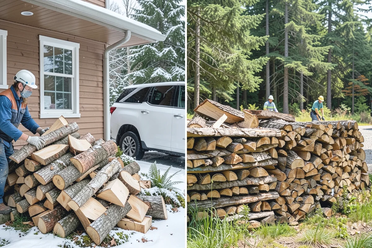 Firewood Debris Cleanup in South Prairie, Pierce County, WA - Walk the site and identify the material to remove