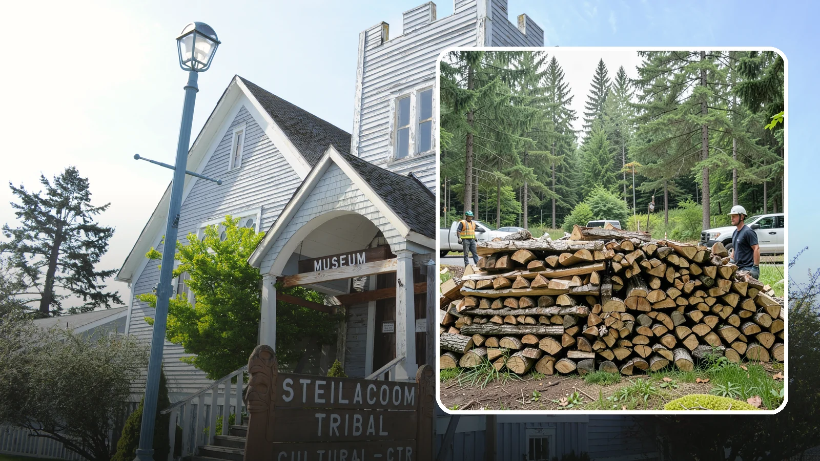 Firewood Debris Cleanup in Steilacoom, Pierce County, WA - We clear the scattered scraps, splinters, and leftover mess that pile up around a busy Pacific Northwest wood pile.
