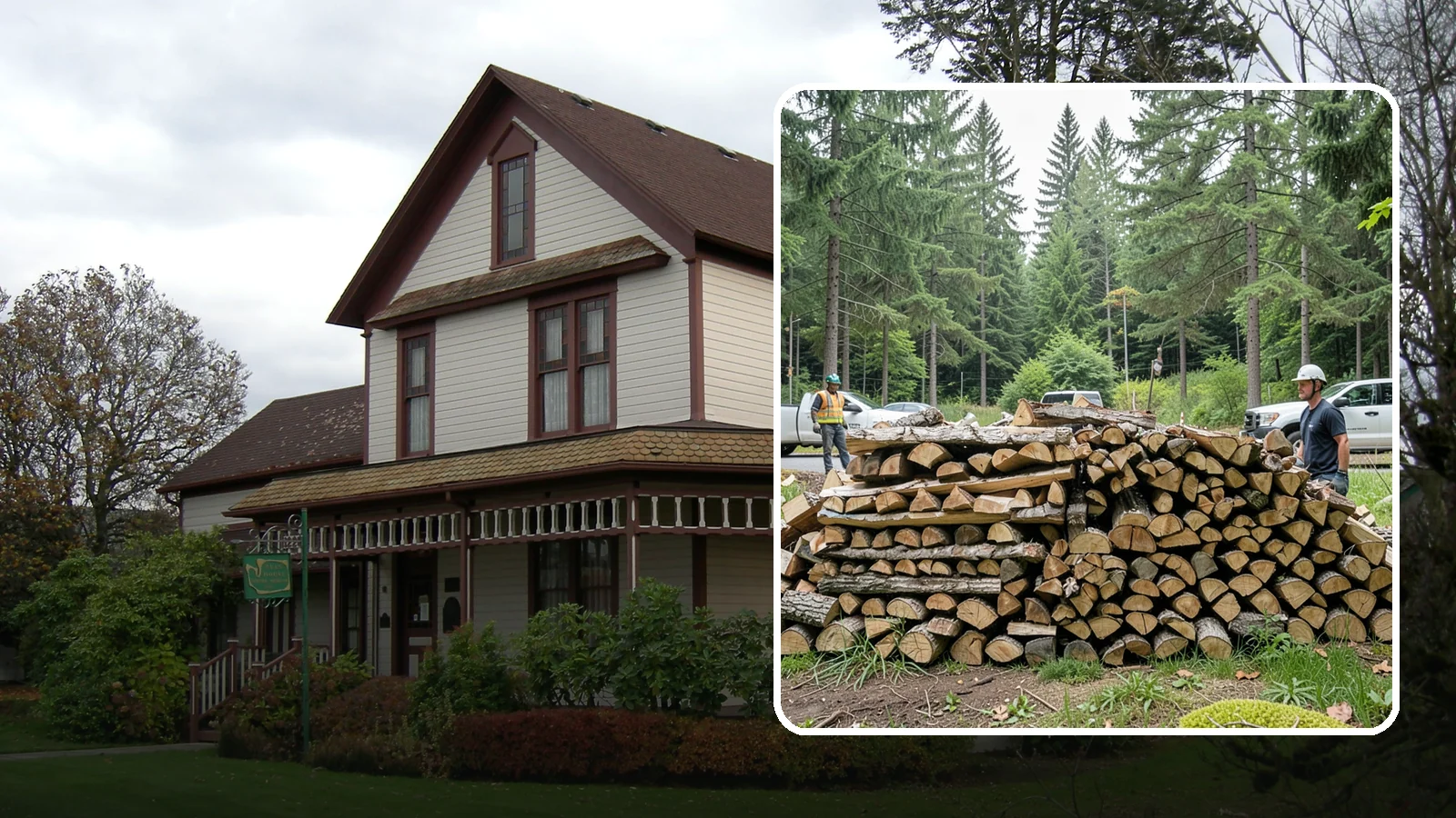 Firewood Debris Cleanup in Sumner, Pierce County, WA - We clear the scattered scraps, splinters, and leftover mess that pile up around a busy Pacific Northwest wood pile.