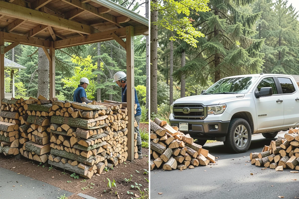 Firewood Debris Cleanup in Tukwila, King County, WA - Walk the site and identify the material to remove