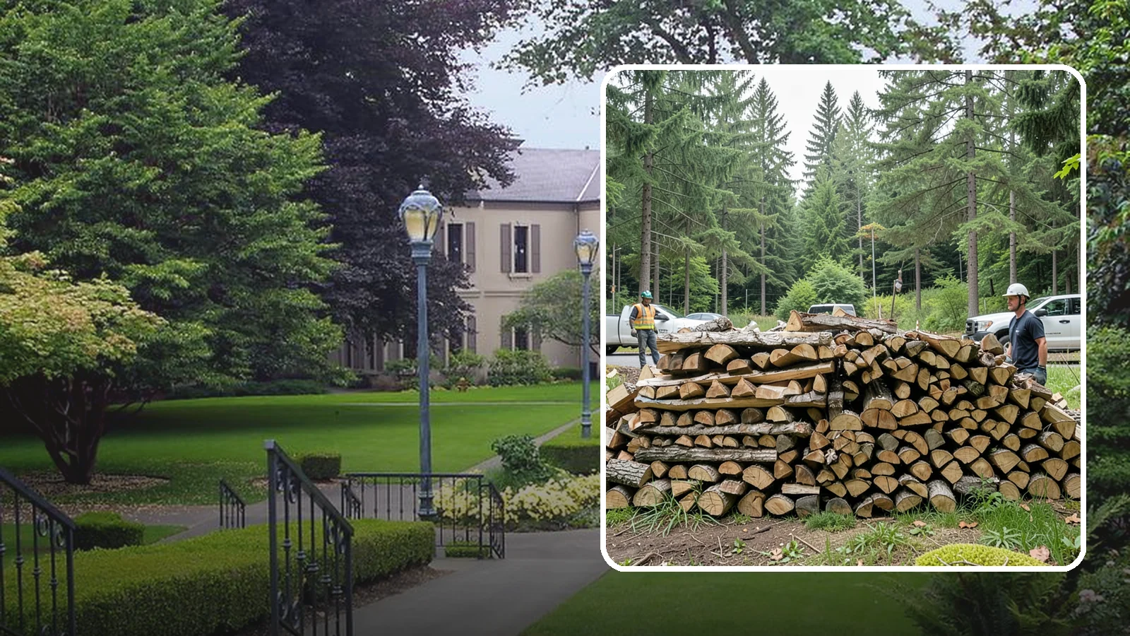 Firewood Debris Cleanup in Woodinville, King County, WA - We clear the scattered scraps, splinters, and leftover mess that pile up around a busy Pacific Northwest wood pile.