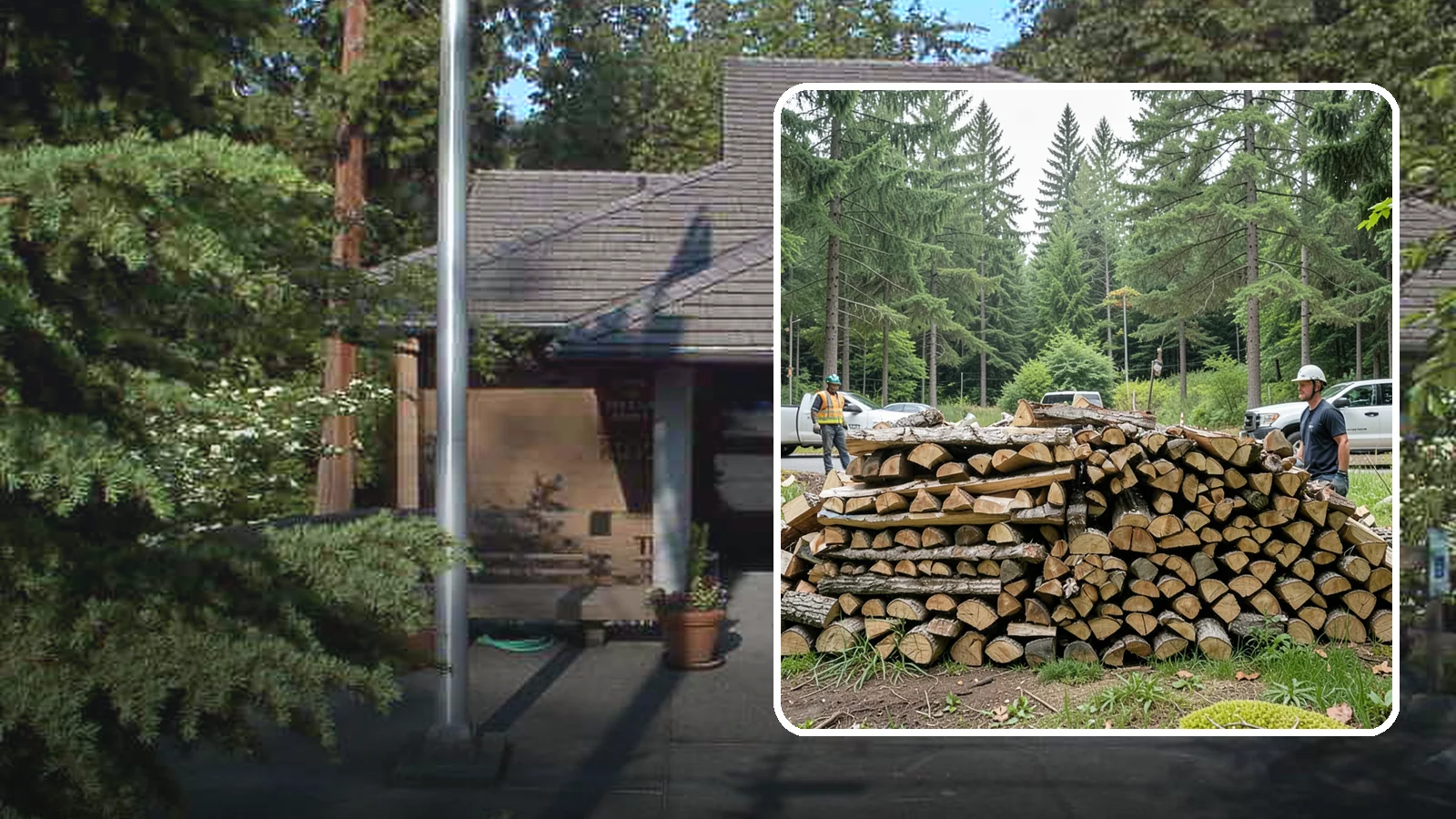 Firewood Debris Cleanup in Yarrow Point, King County, WA - We clear the scattered scraps, splinters, and leftover mess that pile up around a busy Pacific Northwest wood pile.