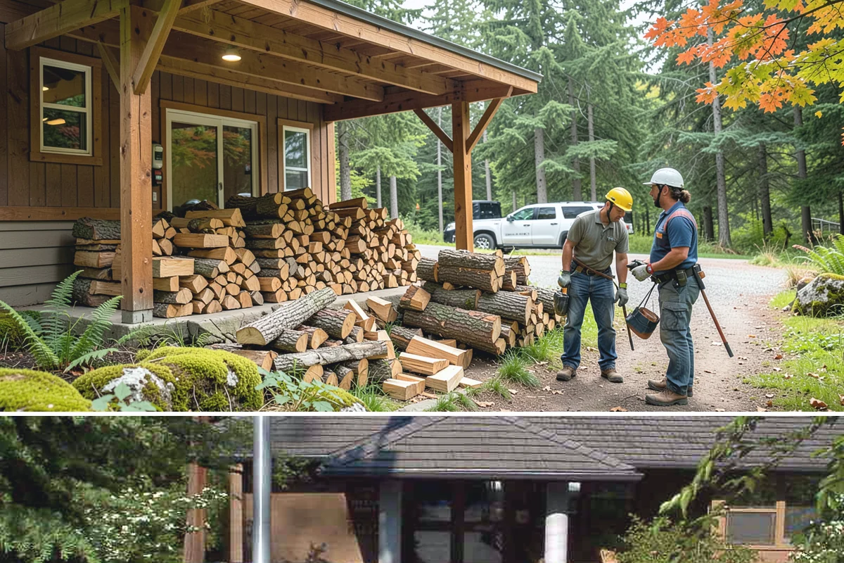 Firewood Debris Cleanup in Yarrow Point, King County, WA - Late winter and early spring are ideal, once the heavy burning season winds down and the accumulated mess is at its peak.