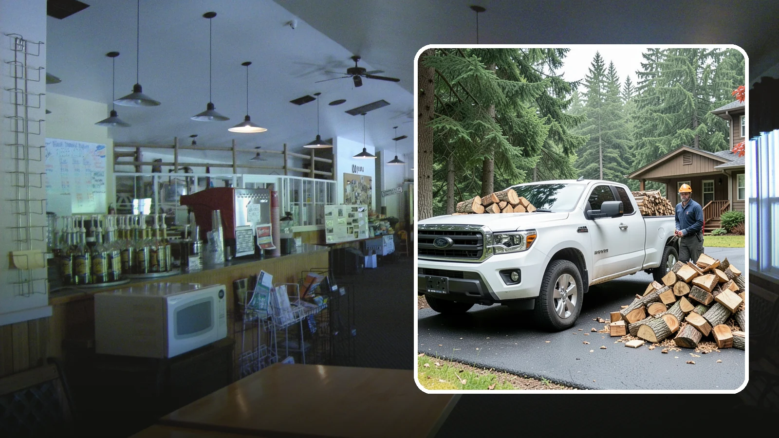 Firewood Delivery in Black Diamond, King County, WA - We haul seasoned, ready-to-burn firewood straight to your Pacific Northwest home so you never have to load, tow, or unload it...