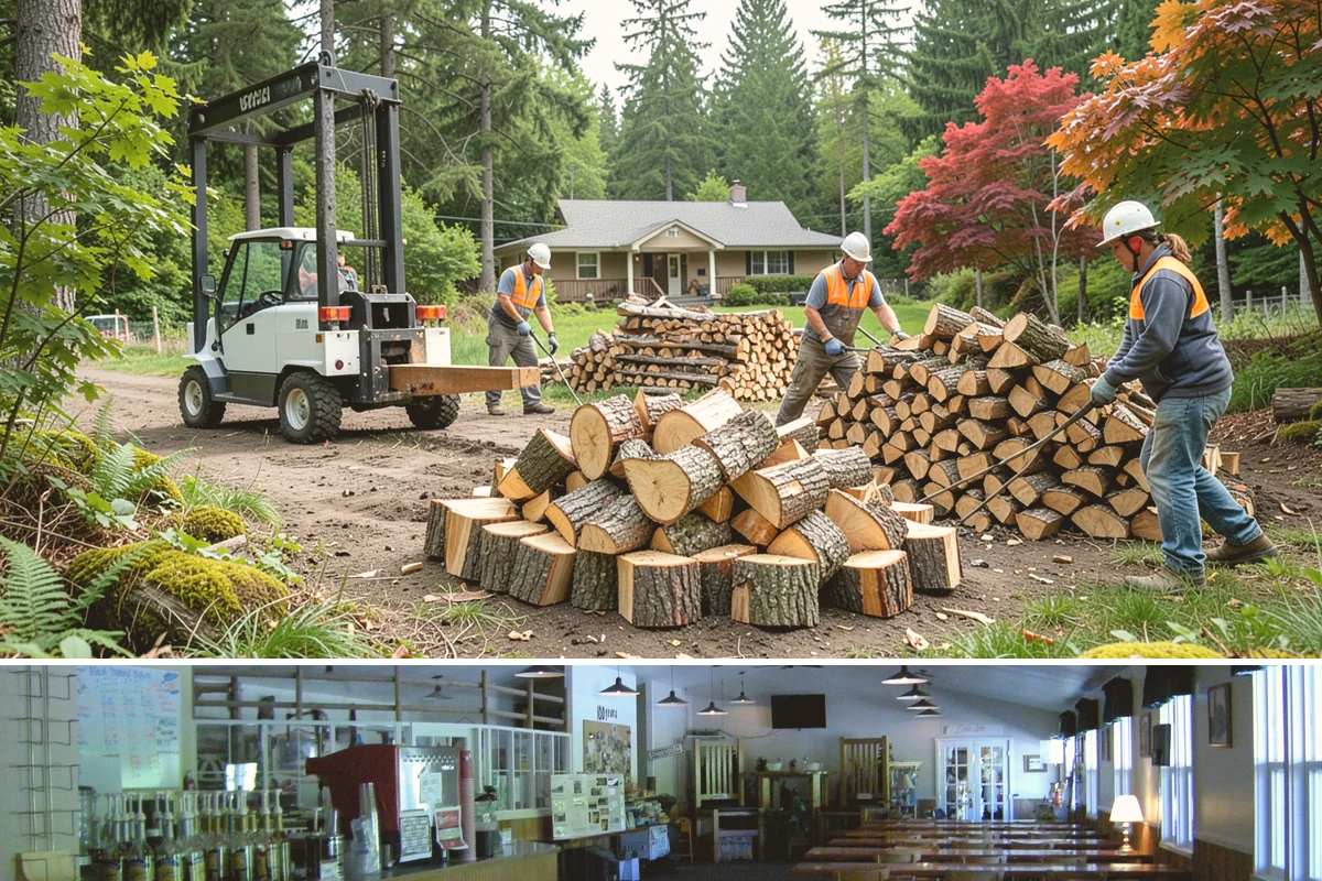 Firewood Delivery in Black Diamond, King County, WA - Book delivery in late summer or early fall so your supply is in place well before the wet, cold months arrive.