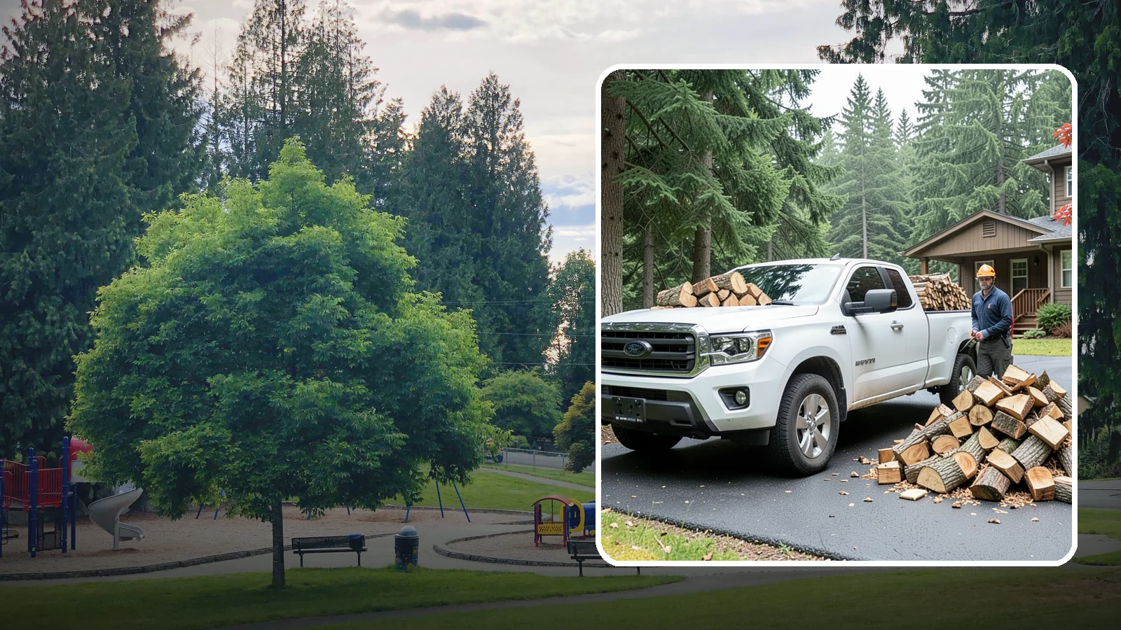 Firewood Delivery in Bonney Lake, Pierce County, WA - We haul seasoned, ready-to-burn firewood straight to your Pacific Northwest home so you never have to load, tow, or unload it...