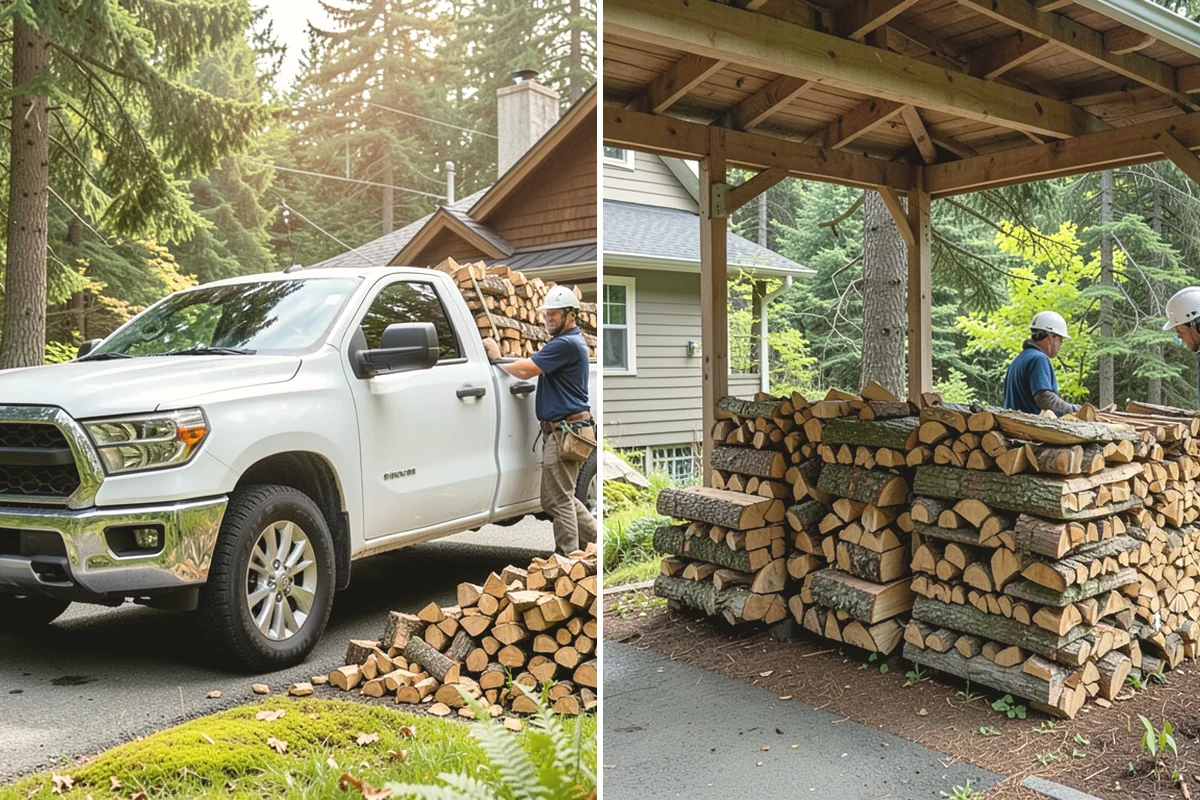 Firewood Delivery in Covington, King County, WA - Confirm your quantity, drop location, and preferred window