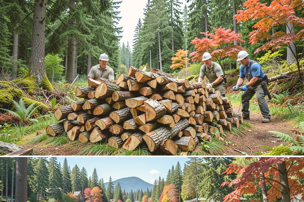 Firewood Delivery in Covington, King County, WA - Book delivery in late summer or early fall so your supply is in place well before the wet, cold months arrive.