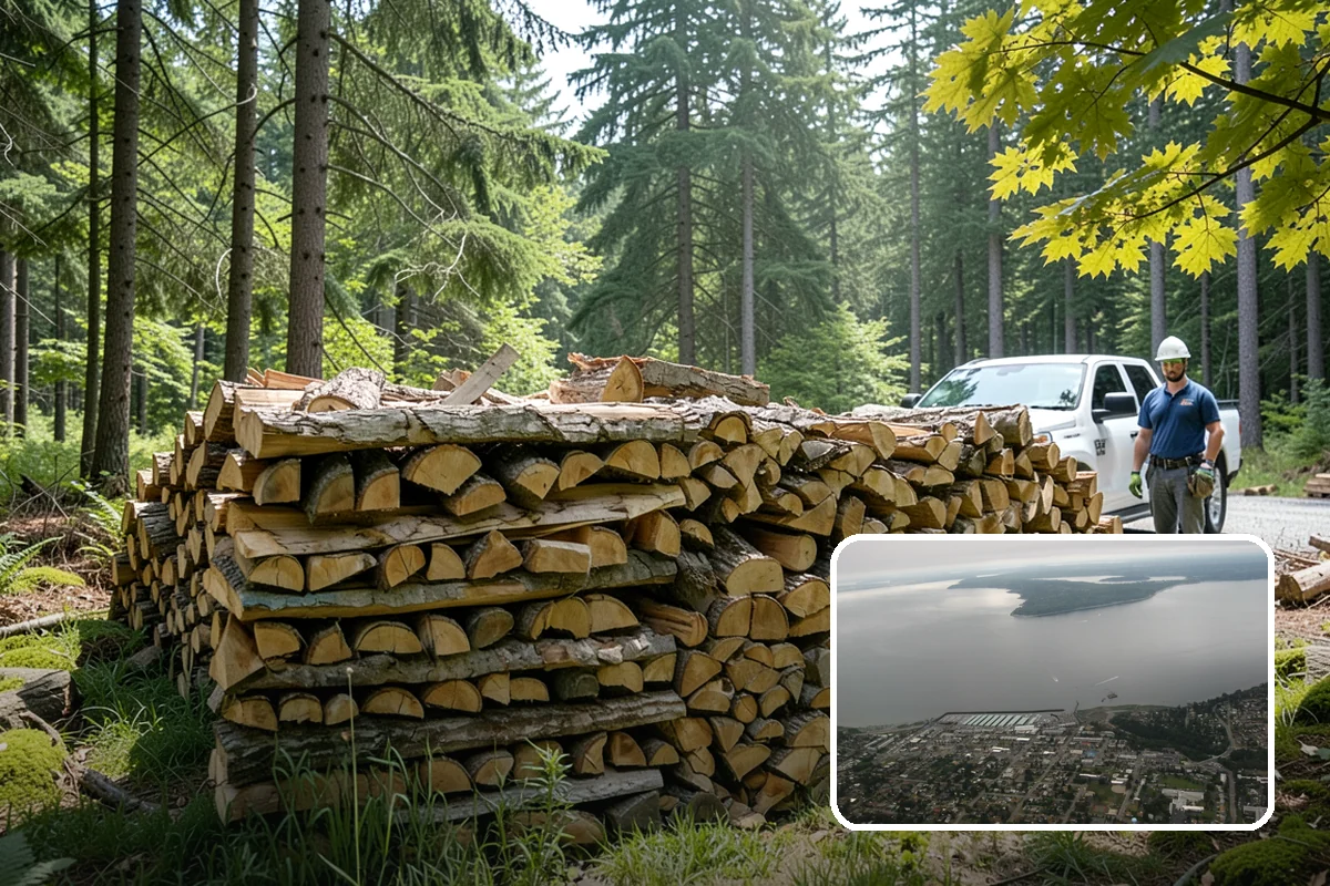 Firewood Delivery in Des Moines, King County, WA - Saves you the hassle of renting a truck and hauling heavy wood