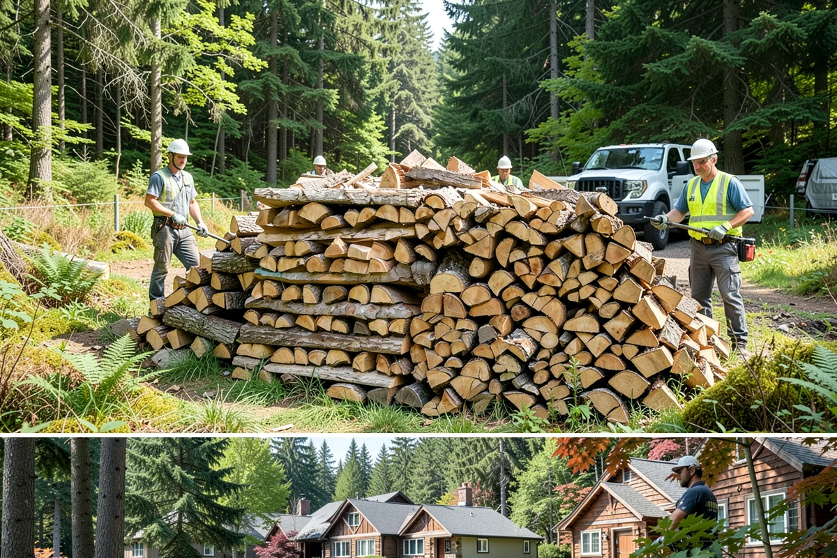 Firewood Delivery in Edgewood, WA - Book delivery in late summer or early fall so your supply is in place well before the wet, cold months arrive.
