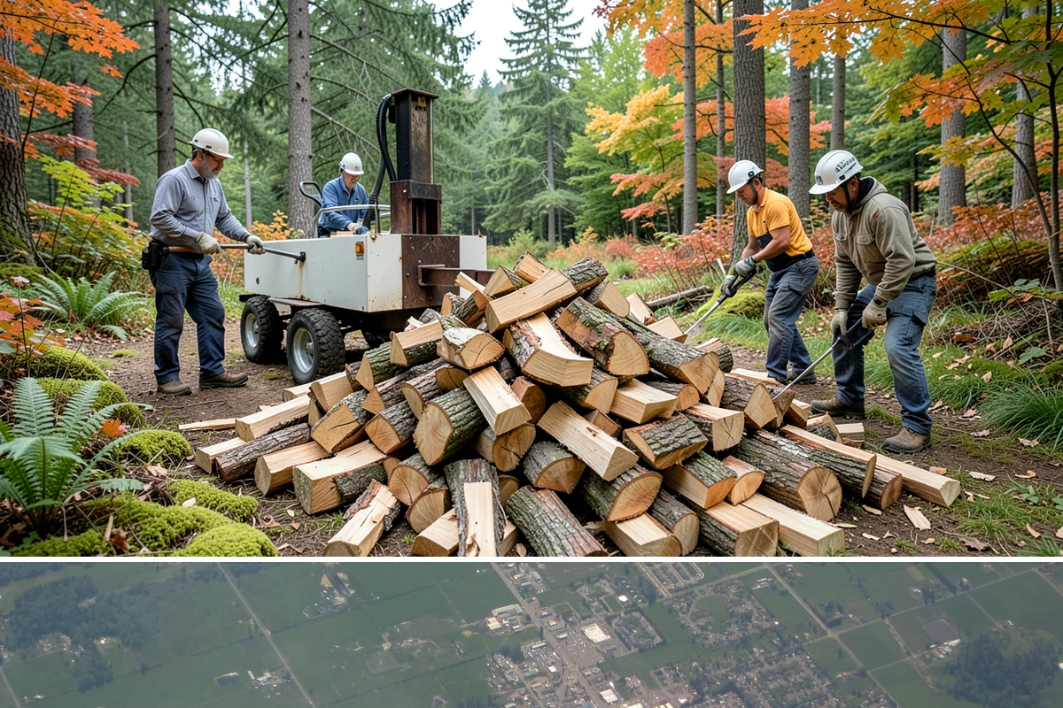 Firewood Delivery in Enumclaw, King County, WA - Book delivery in late summer or early fall so your supply is in place well before the wet, cold months arrive.