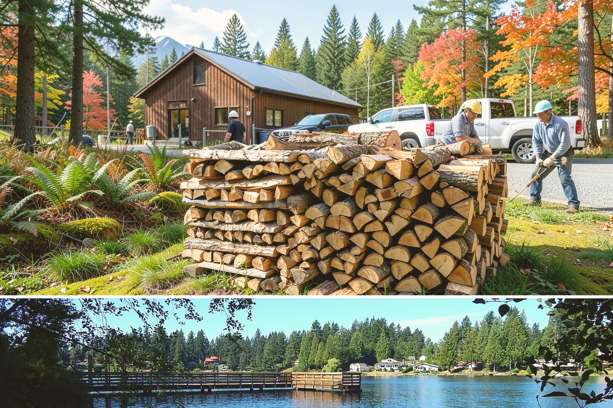 Firewood Delivery in Federal Way, King County, WA - Book delivery in late summer or early fall so your supply is in place well before the wet, cold months arrive.
