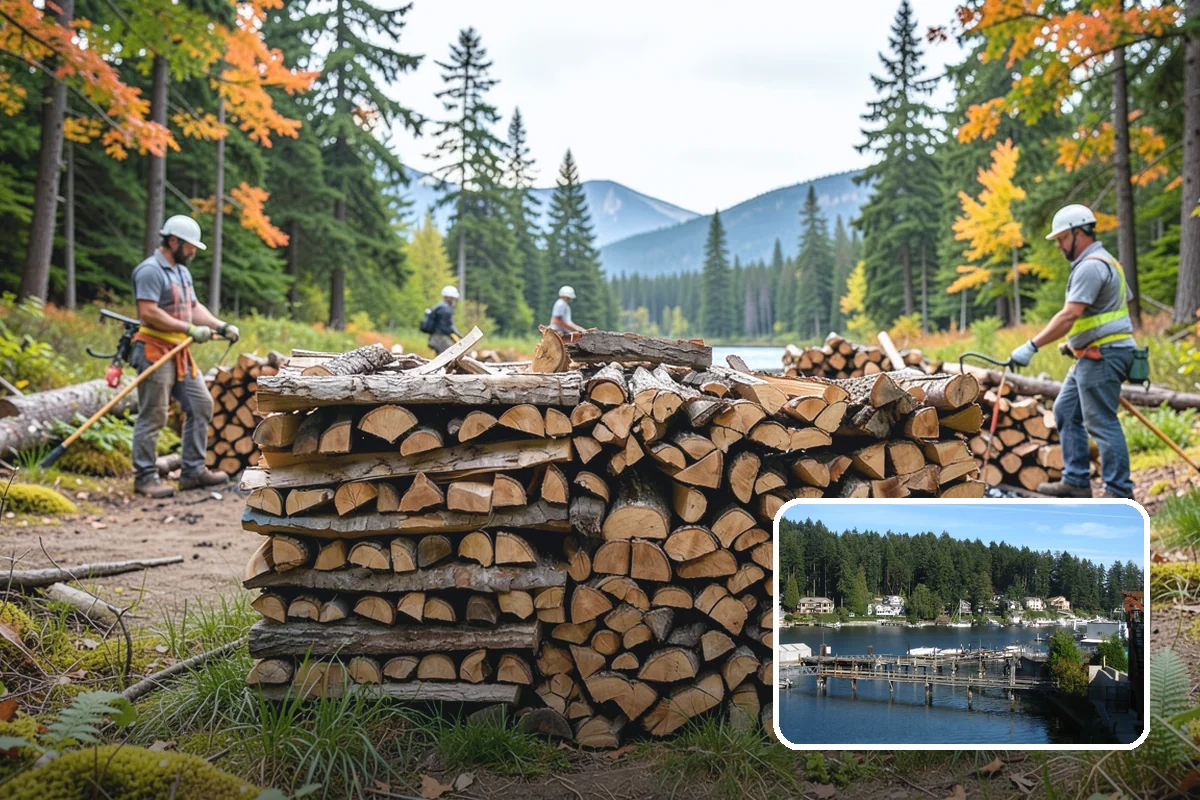 Firewood Delivery in Gig Harbor, Pierce County, WA - Saves you the hassle of renting a truck and hauling heavy wood