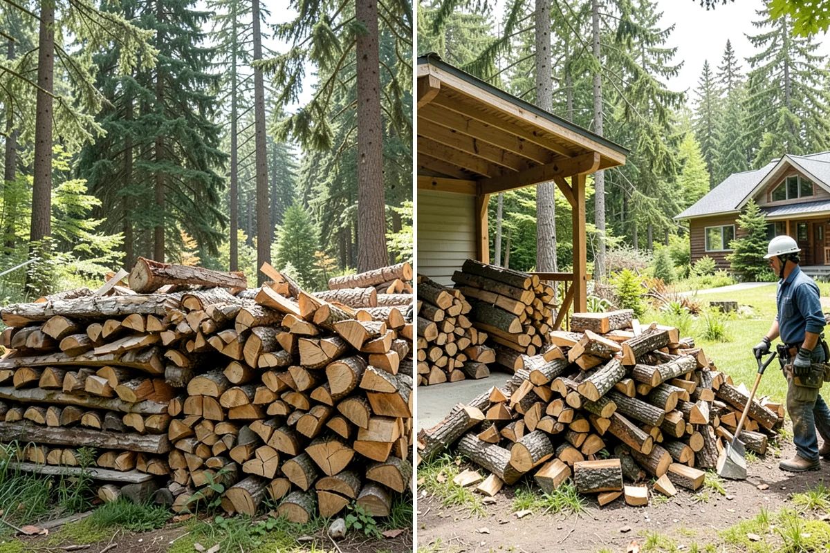 Firewood Delivery in Gig Harbor, Pierce County, WA - Confirm your quantity, drop location, and preferred window