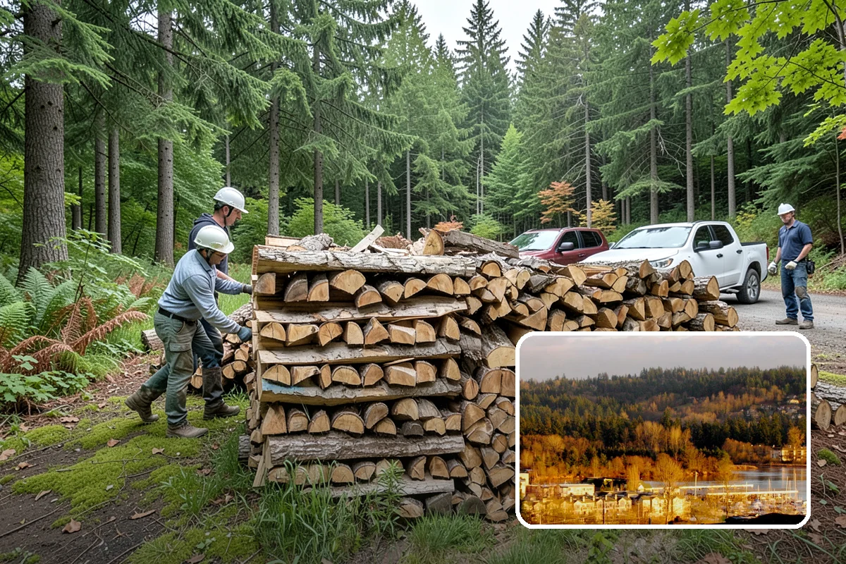 Firewood Delivery in Kenmore, King County, WA - Saves you the hassle of renting a truck and hauling heavy wood
