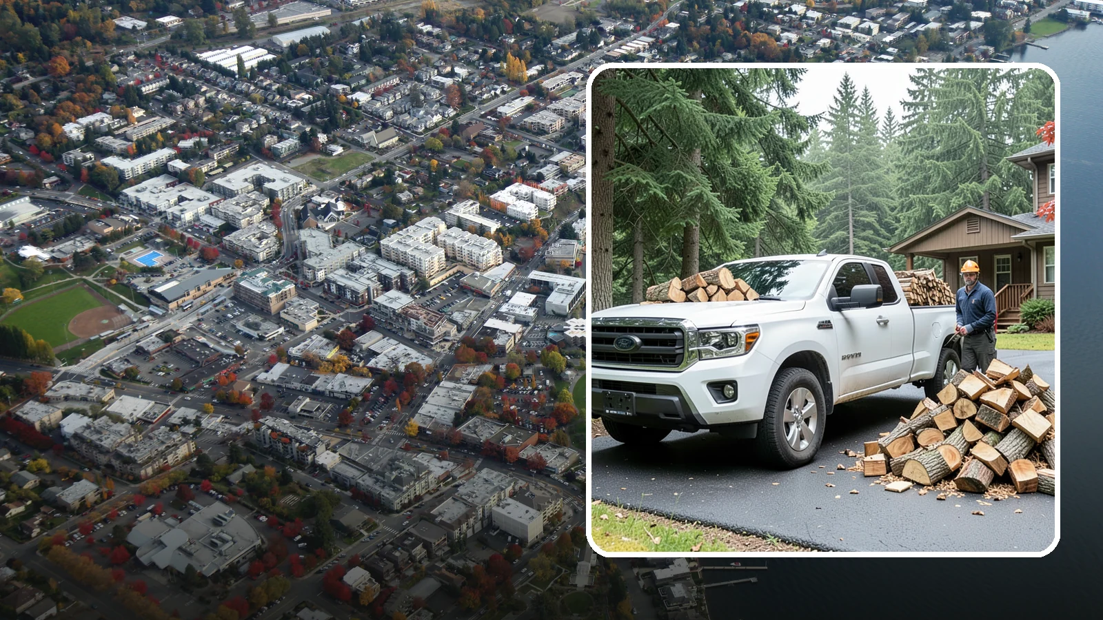 Firewood Delivery in Kirkland, King County, WA - We haul seasoned, ready-to-burn firewood straight to your Pacific Northwest home so you never have to load, tow, or unload it...