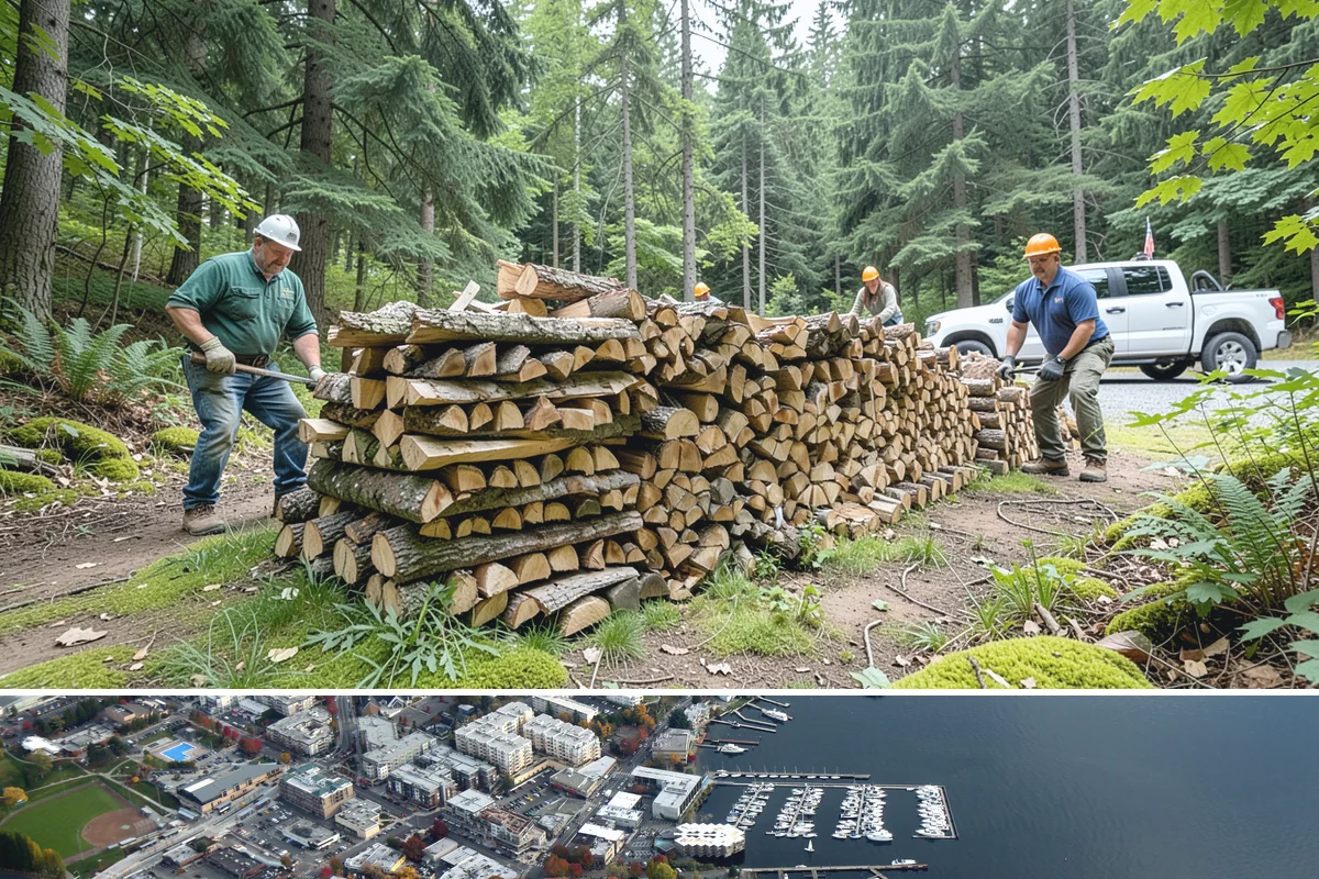 Firewood Delivery in Kirkland, King County, WA - Book delivery in late summer or early fall so your supply is in place well before the wet, cold months arrive.