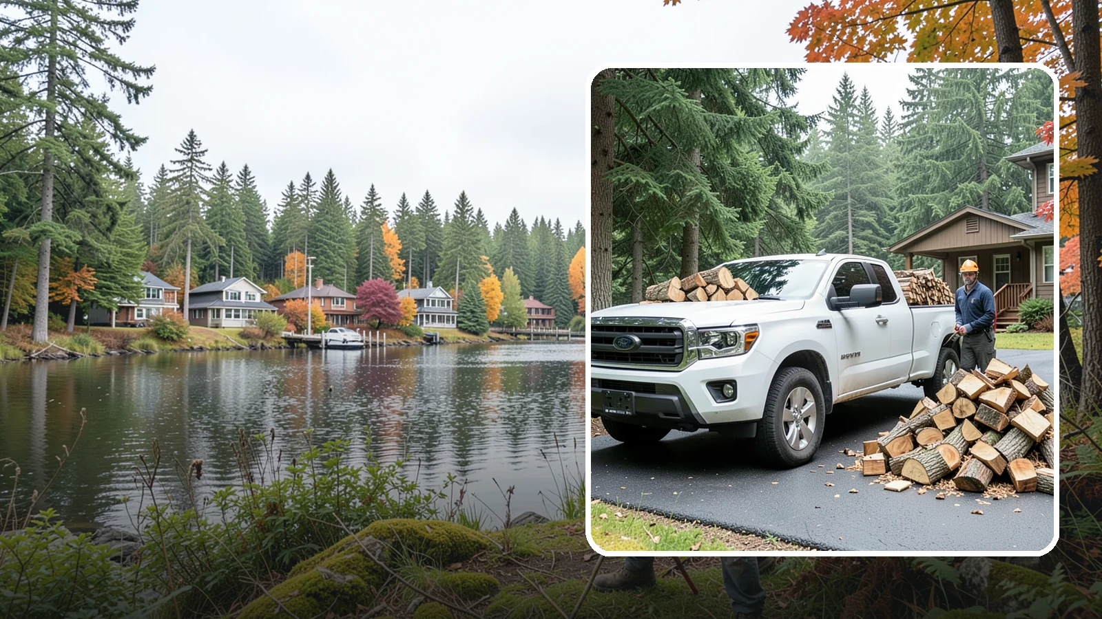 Firewood Delivery in La Conner, Skagit County, WA - We haul seasoned, ready-to-burn firewood straight to your Pacific Northwest home so you never have to load, tow, or unload it...