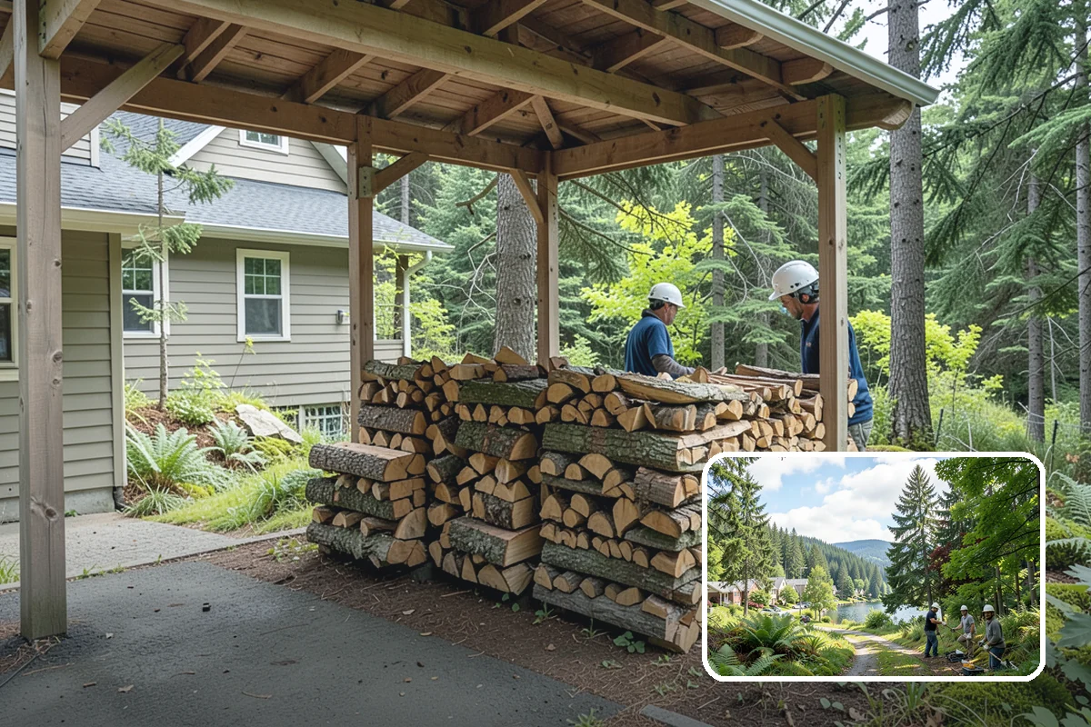 Firewood Delivery in Lake Forest Park, King County, WA - Saves you the hassle of renting a truck and hauling heavy wood