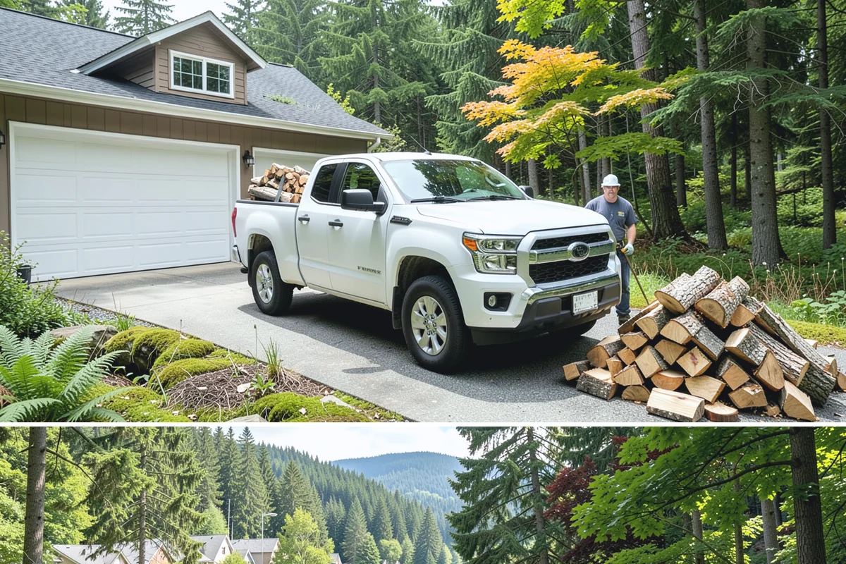 Firewood Delivery in Lake Forest Park, King County, WA - Book delivery in late summer or early fall so your supply is in place well before the wet, cold months arrive.