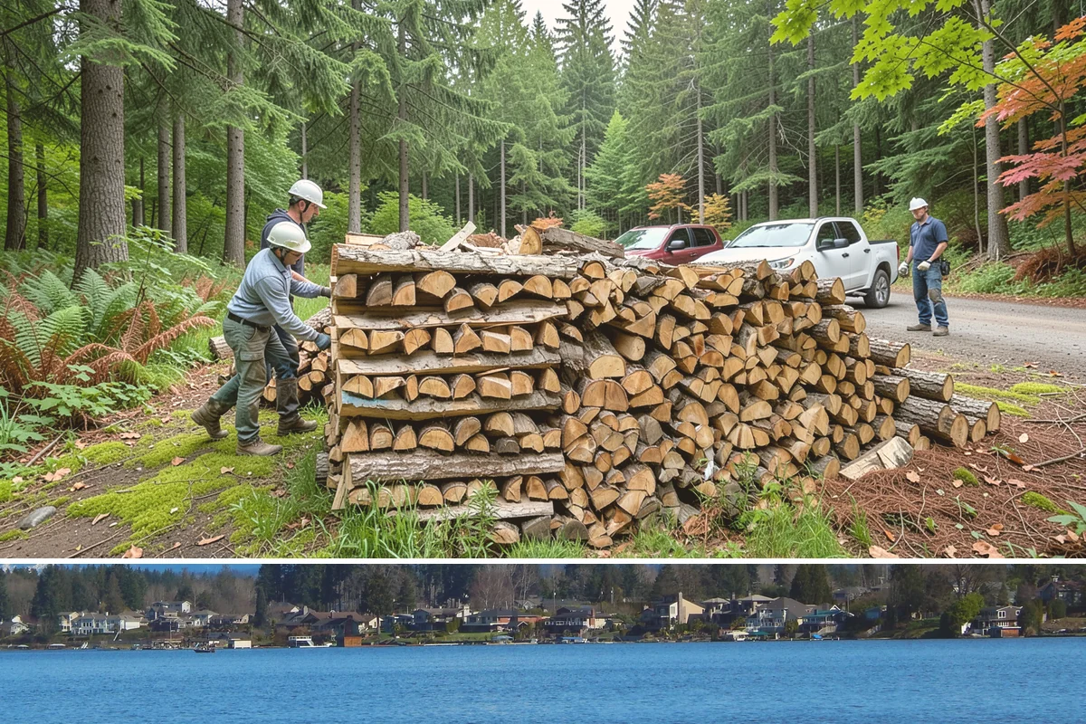 Firewood Delivery in Lake Stevens, Snohomish County, WA - Book delivery in late summer or early fall so your supply is in place well before the wet, cold months arrive.