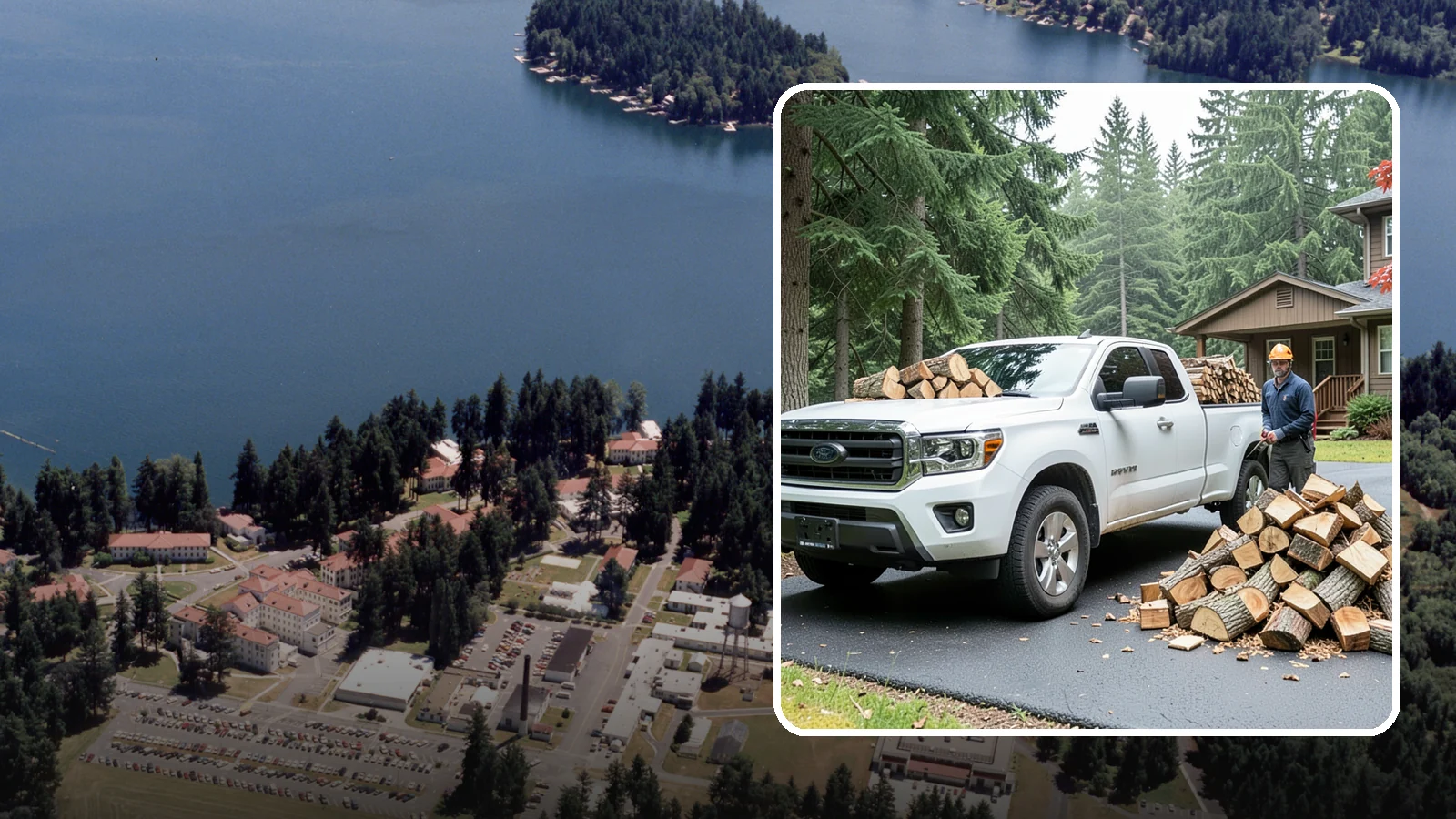 Firewood Delivery in Lakewood, Pierce County, WA - We haul seasoned, ready-to-burn firewood straight to your Pacific Northwest home so you never have to load, tow, or unload it...