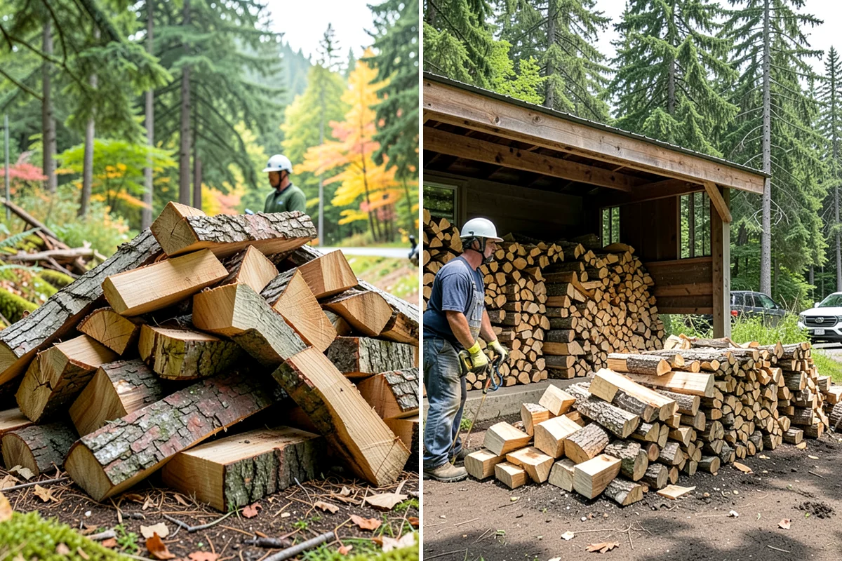 Firewood Delivery in Lakewood, Pierce County, WA - Confirm your quantity, drop location, and preferred window