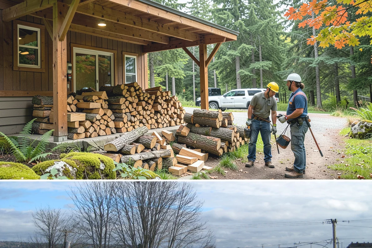 Firewood Delivery in Langley, Island County, WA - Book delivery in late summer or early fall so your supply is in place well before the wet, cold months arrive.
