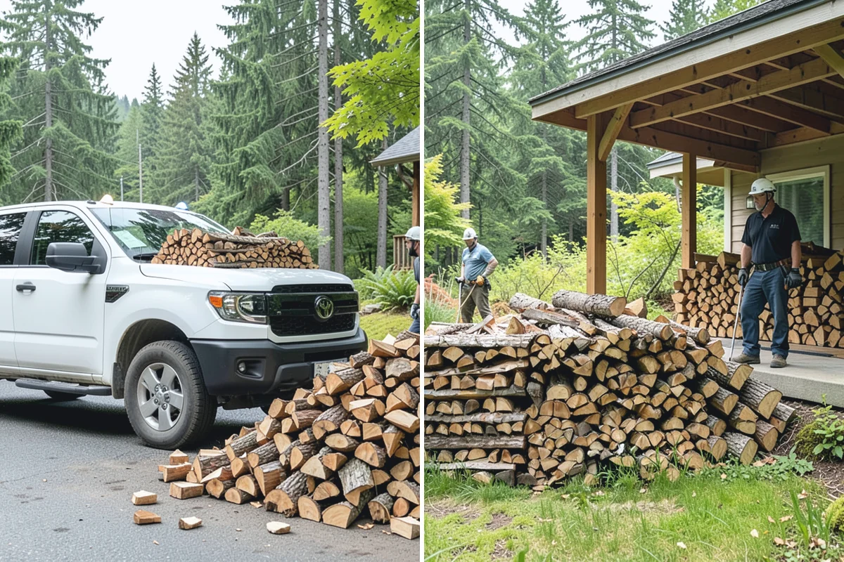 Firewood Delivery in Marysville, Snohomish County, WA - Confirm your quantity, drop location, and preferred window