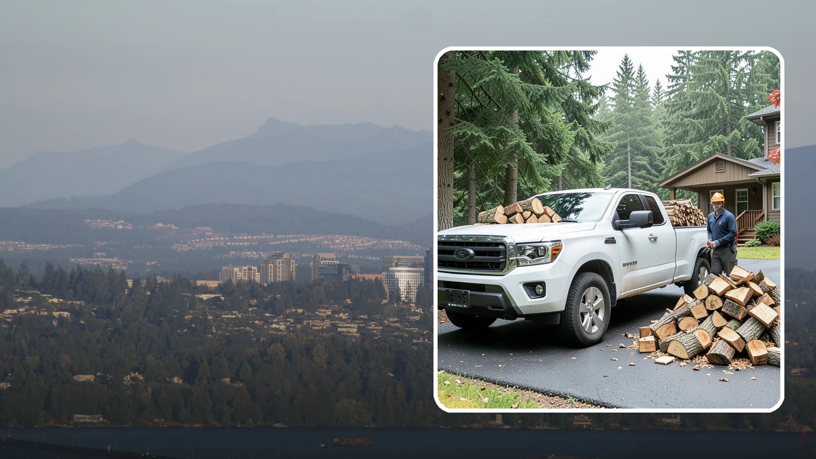 Firewood Delivery in Medina, King County, WA - We haul seasoned, ready-to-burn firewood straight to your Pacific Northwest home so you never have to load, tow, or unload it...
