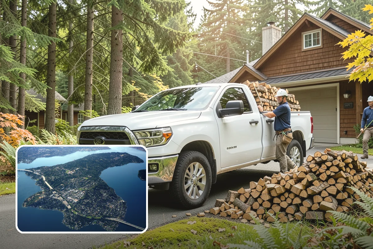Firewood Delivery in Mercer Island, King County, WA - Saves you the hassle of renting a truck and hauling heavy wood