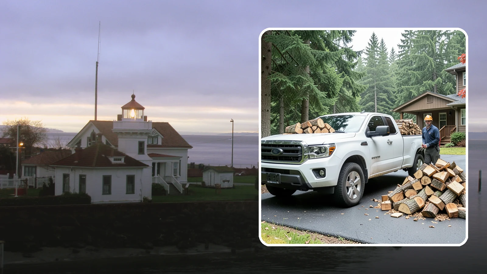 Firewood Delivery in Mukilteo, Snohomish County, WA - We haul seasoned, ready-to-burn firewood straight to your Pacific Northwest home so you never have to load, tow, or unload it...