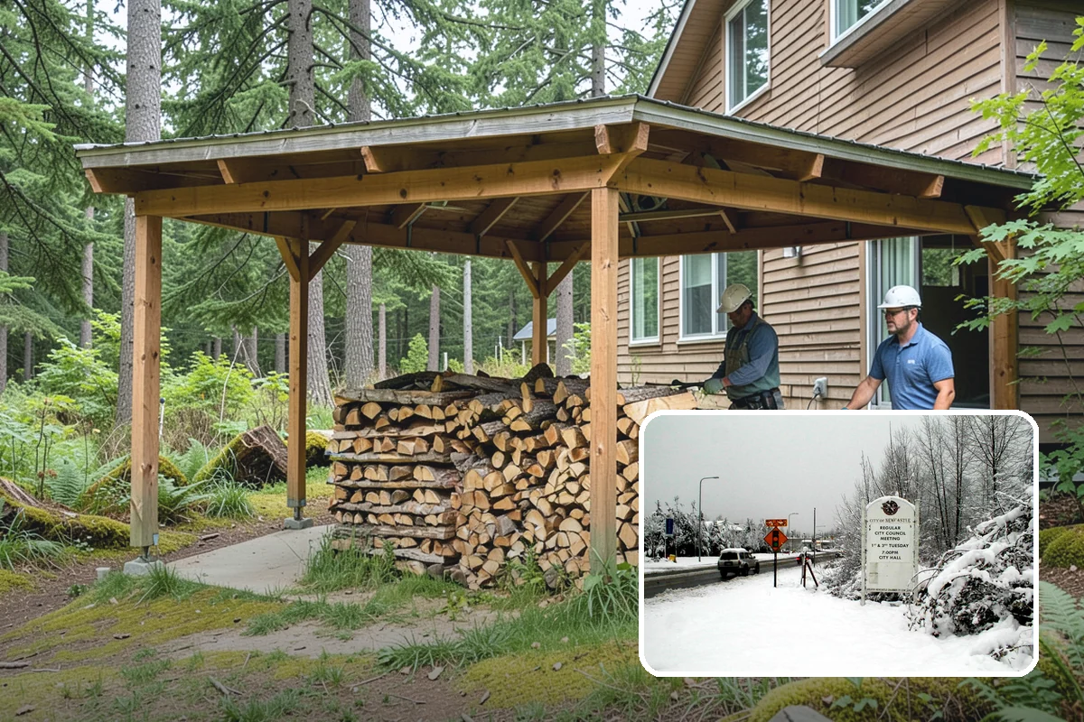 Firewood Delivery in Newcastle, King County, WA - Saves you the hassle of renting a truck and hauling heavy wood
