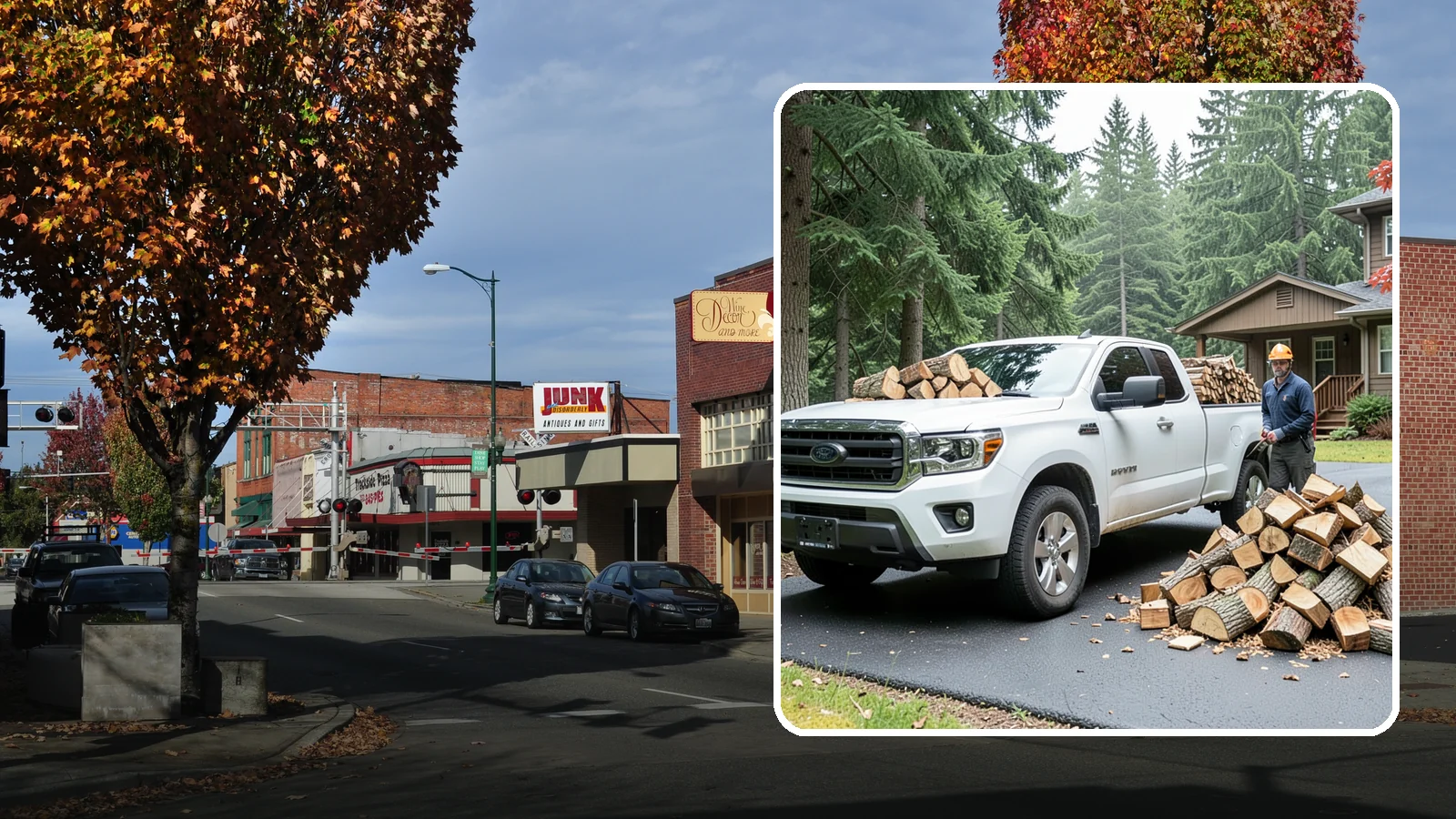 Firewood Delivery in Puyallup, Pierce County, WA - We haul seasoned, ready-to-burn firewood straight to your Pacific Northwest home so you never have to load, tow, or unload it...